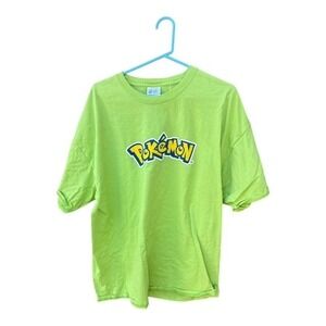 Port & Company Pokémon Volunteer T-Shirt Men's Lime Green 2XL Cotton